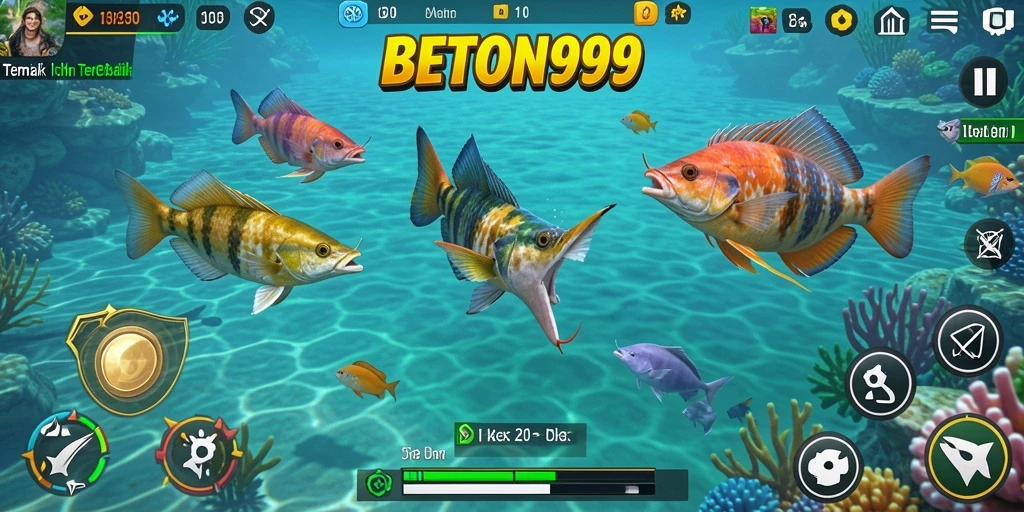 Tampilan gameplay seru dalam permainan Tembak Ikan BETON999.