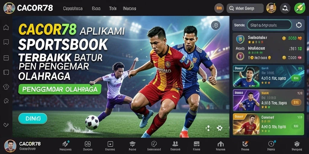 Tampilan menarik dari aplikasi Sportsbook CACOR78 saat digunakan.