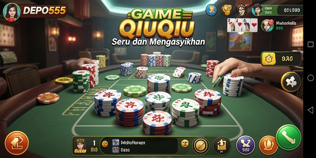 Tampilan gameplay QiuQiu yang seru dan menegangkan.