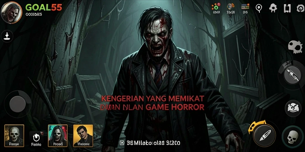Gameplay menegangkan GOAL55 di dunia kegelapan.